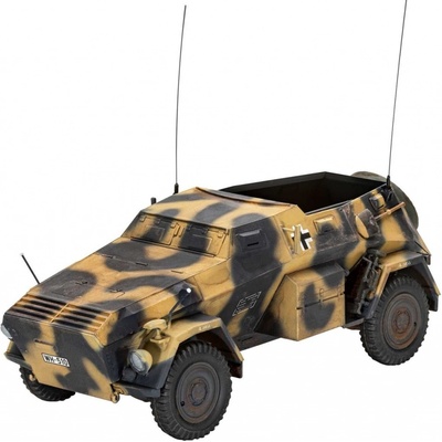 Revell Plastic ModelKit military 03335 German Command Armou Vehicle Sd.Kfz.247 Ausf.B červená 1:35
