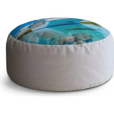 Sablio Taburet Circle Luxusní výletní loď v tropickém ráji: 38x48 cm