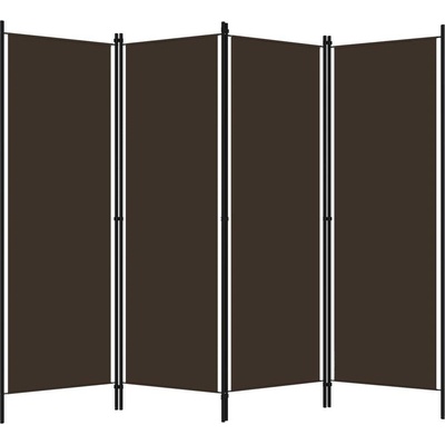 vidaXL 4dílný rozdělovač místností hnědý 200x180 cm
