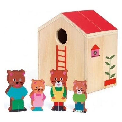 Djeco Minihouse Mini roztvárací domček s figúrkami