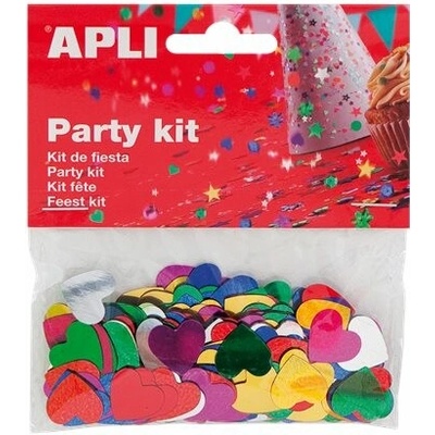 Apli konfety metalické srdcia 13 mm