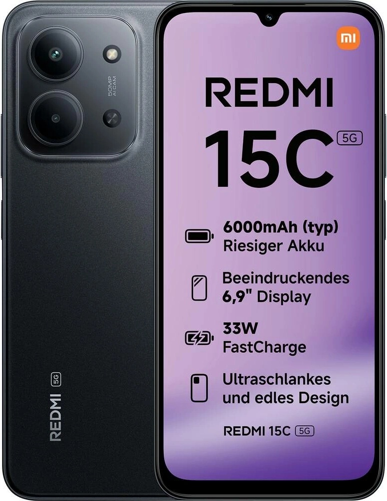 Xiaomi Redmi 15C 5G 4GB/128GB Midnight Black od 3 690 Kč - Heureka.cz