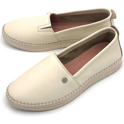 Looke Dámské kožené mokasíny L1192-64 béžové