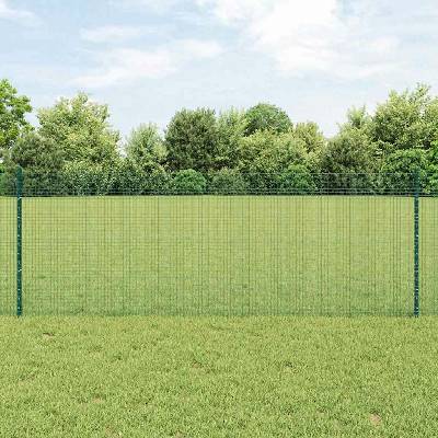 vidaXL Svařovaná drátěná plotovina s tyčkami 100 x 0,8 m Zelená