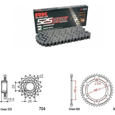 RK Racing Chain Řetězová sada BMW F 650 GS 08 – Zboží Mobilmania