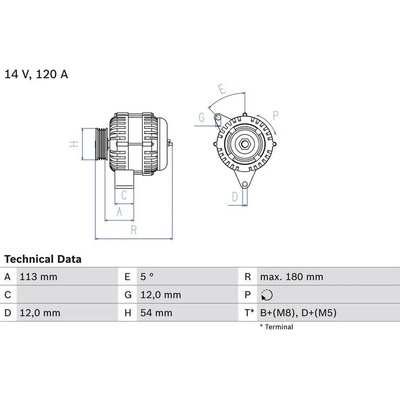 BOSCH 0 986 083 300 generátor (0986083300)