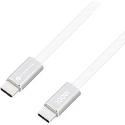 Forcell Кабел Forcell - F-Energy, USB-C/USB-C, 100W, 5A, 1.2 m, бял (5903396451010)