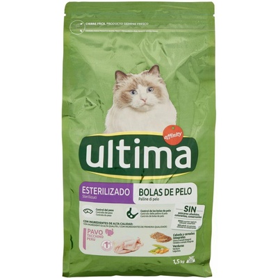 Ultima vyvážené krmivo s morčacím mäsom pre mačky 1,5 kg