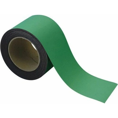Magnetická páska na regály Manutan Expert, 10 m, zelená, šířka 80 mm