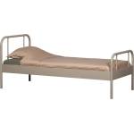 WOOOD Бежово метално единично легло с включена подматрачна рамка 90x200 cm Mata - WOOOD (377514-S)
