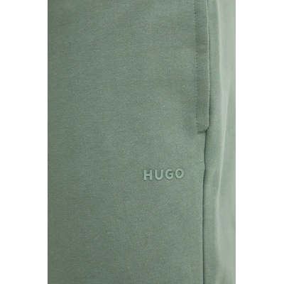 HUGO Памучен спортен панталон hugo в зелено с изчистен дизайн 50489617 (50489617)