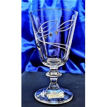 skleneny.shop Skleničky na červené víno pivo Swarovski krystal broušené ryté dekor Konvalinka Bella-315 2 x 6 x 350 ml