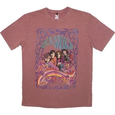 The Who tričko Psych Floral Stone WashKashmir red