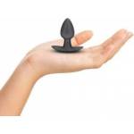 Ouch! Smooth Silicone Plug Small 2.6 (6.5 cm) Gunmetal Finish