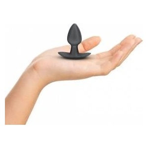 Ouch! Smooth Silicone Plug Small 2.6 (6.5 cm) Gunmetal Finish