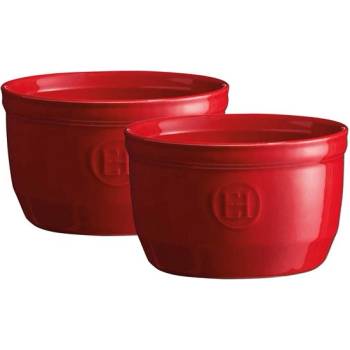 Image 1 of Emile Henry 2 бр комплект червени керамични рамекини emile henry
