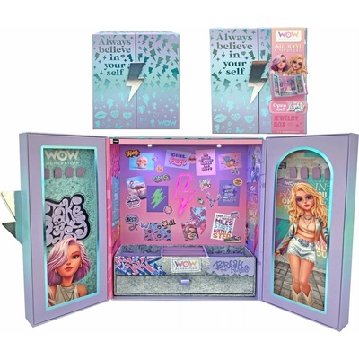 Baby Smile Krabička Šperkovnice Náhrdelníky Prsteny + LED světlo / Wow00115