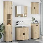 vidaXL Комплект мебели за баня 5 бр. Дъб сонома 61 x 35 x 64 см (3392995)