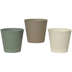 Decoris САКСИЯ КРЪГЛА МЕТАЛНА 833720 Ø14х12.5см МИСК ЦВЕТОВЕ (833720)