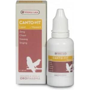 Versele-Laga Canto-Vit Liquid - Течен комплекс от витамини аминокиселини, обогатени с вит. Е за добри певчески данни и плодовитост за канари и финки, 30 мл