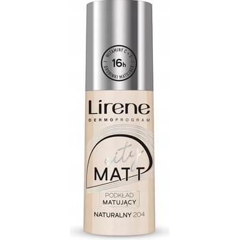 Lirene City Matt Mattifying Liquid Foundation 204 Natural fluidní make-up s matujícím účinkem 30 ml