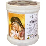 LCA Бяла ритуална свещ с горене 24 часа (t15-a)