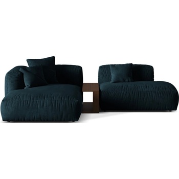 Micadoni Тъмносин кадифен модулен ъглов диван (ляв ъгъл) Martina - Micadoni (MIC_SET1L_120_F1_MARTINA5)