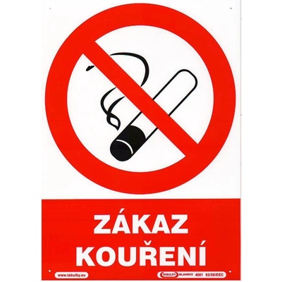 Tabuľka - ZÁKAZ FAJČENIA 210x297mm (A4) PH
