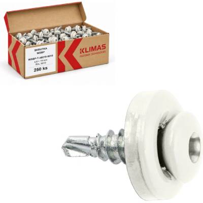 Klimas Wkret-Met 4,8x19mm - 250 ks - Skrutka samozávrtná pre spojenie plechov v presahu do 2x1,25mm, RAL 9010, WSBP-T