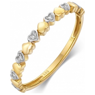 Sofia Diamonds zlatý prsteň s diamantami GEMBG28619 18