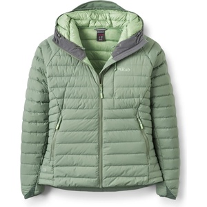 Rab Дамско пухено яке Rab Women's Microlight Windstopper Hoody Down jacket - Dark Fig Green - размер 42 (EU) (104-5450-0214)