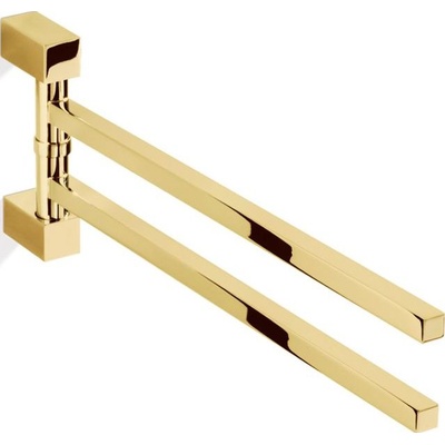 DECOR WALTHER Закачалка на релса за кърпи Corner вертикални двойна злато (0560720)