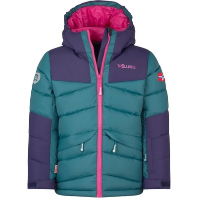 TROLLKIDS Детско синтетично яке Trollkids Girl's Narvik Jacket Pro Synthetic jacket - Midnight Petrol / Deep Violet / Dark Pink - размер 92 (EU) (703-4660-0311)