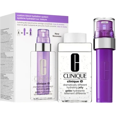 Clinique iD Dramatically Different Hydrating Jelly + Active Cartridge Concentrate for Lines & Wrinkles комплект с гел за лице против бръчки 115 мл за жени 1 бр