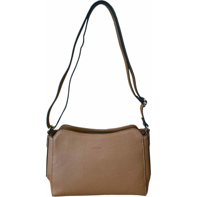 Katana crossbody kabelka kožená na šířku koňaková 69491-10