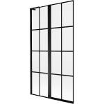 Mexen Mist L параван за вана, двукрилен, ляв, 100 x 150 см, черна решетка, черен - 8A9L-100-011-70-77-L (8A9L-100-011-70-77-L)