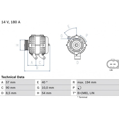 Generátor BOSCH 0 986 048 400
