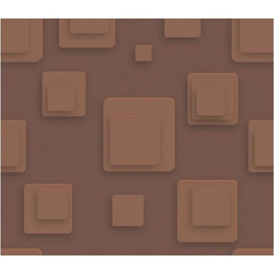 DIMEX ART Луксозна флизелинова тапета кафяви ретро квадрати