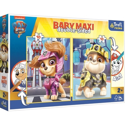 Trefl Obojstranné Tlapková patrola Sky a Rubble BABY MAXI 2x10 dielov