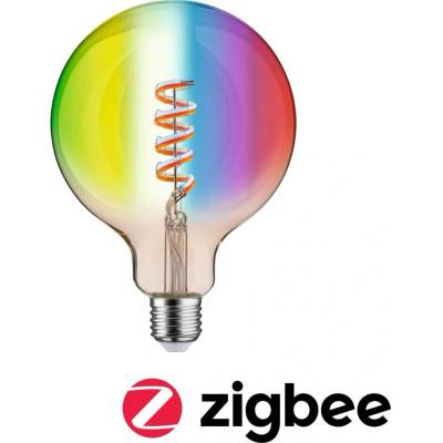 Paulmann P 29162 Filament 230V Smart Home Zigbee 3.0 LED Globe G125 E27 6,3W RGBW+ stmívatelné zlatá