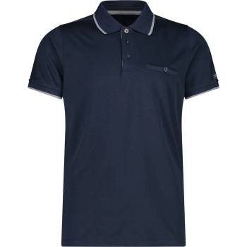 CMP Мъжка поло тениска CMP Polo Polyester Polo shirt - Black Blue / Cemento - размер 54 (EU) (216-3135-0215)