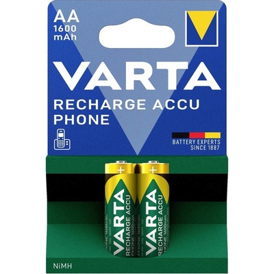 Varta RECH.AC.Phone AA1600mAh BLI2 akumulátor AA, Ni-MH, 1600 mAh, 1.2 V, 2 ks – Zbozi.Blesk.cz
