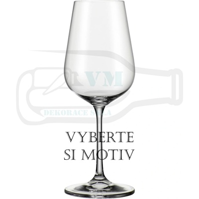 Dekorace skla Pískovaná sklenice na víno dárek s věnováním 340 ml