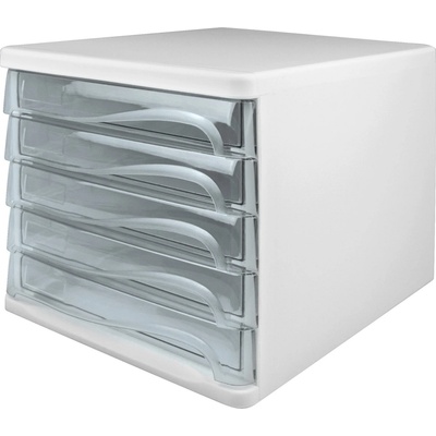 Helit plastový box 5 zásuvek transparentní šedý – Zbozi.Blesk.cz