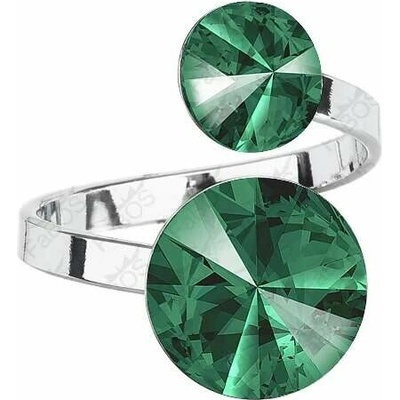 Swarovski Elements Rivoli vlepený krystal Prsten zelený 35050.1 Emerald