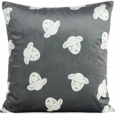 Takoy DESIGN 91 Zamatová KIDS 4 s motívom roztomilých ovečiek-HF-404139 45 x 45 cm