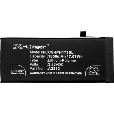 Cameron Sino Li-Polymer батерия (3.82V/1850mAh, съвместима с Apple A2312) ЧЕРНА CS-IPH173SL (CS-IPH173SL)