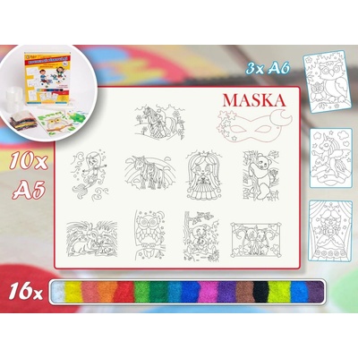 Radost v písku Velká sada PRO HOLKY 2 Barevné pískování obrázků – Zbozi.Blesk.cz