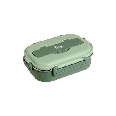 Ecolife Кутия за храна 1л 3 части Green