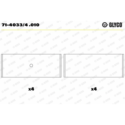 Panva ojničného ložiska GLYCO 71-4033/4 .010